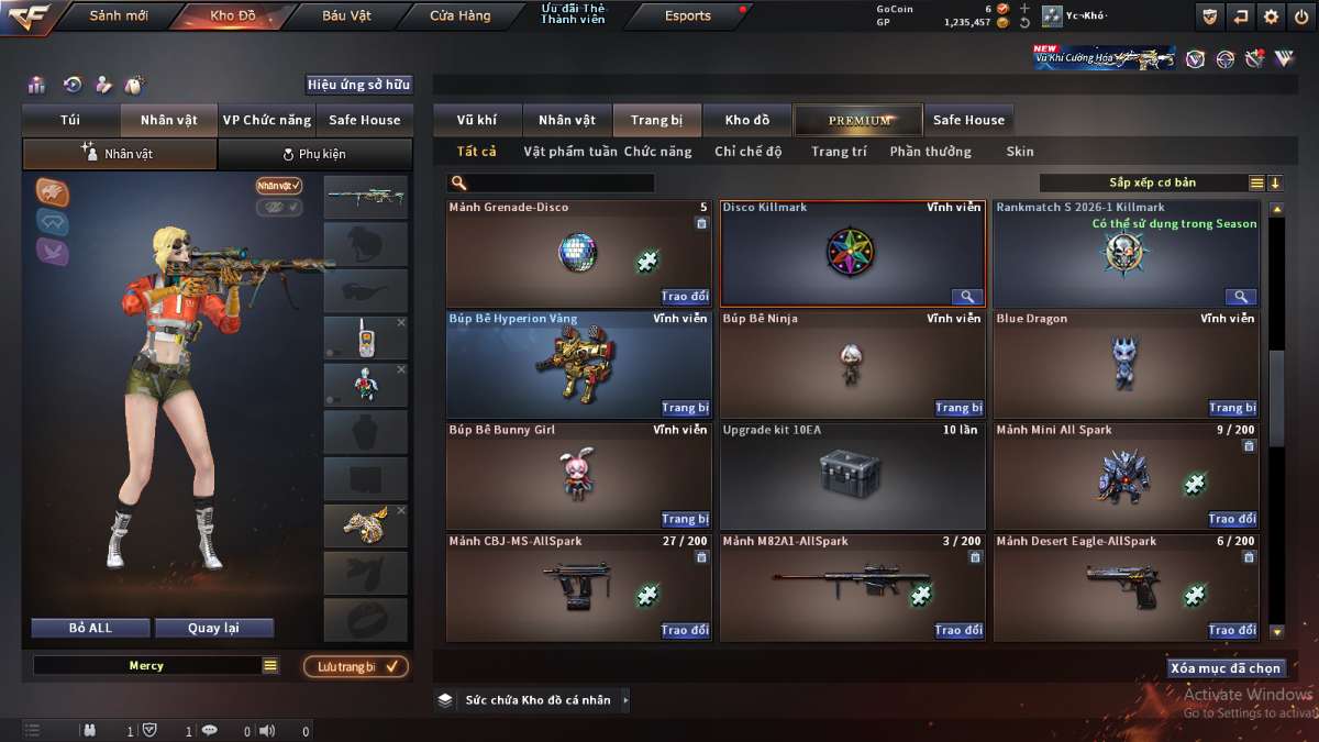 shop acc cf uy tin gia re